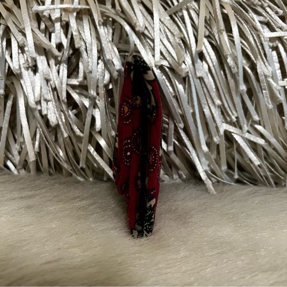 Vintage VERA BRADLEY Red Coin 1999 Retired Square Velcro Wallet Blue Floral - Picture 5 of 13